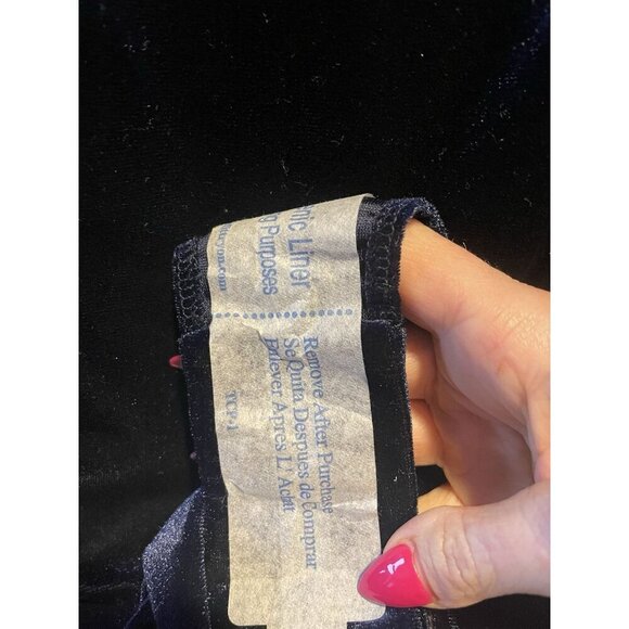 NWT Misa Los Angeles Velvet Midnight Blue Velvet Puff Sleeve Bodysuit Size XS - Picture 12 of 12